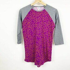 Lularoe Randy Top Shirt Star Pattern 3/4 Sleeve